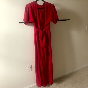 Red jumpsuit